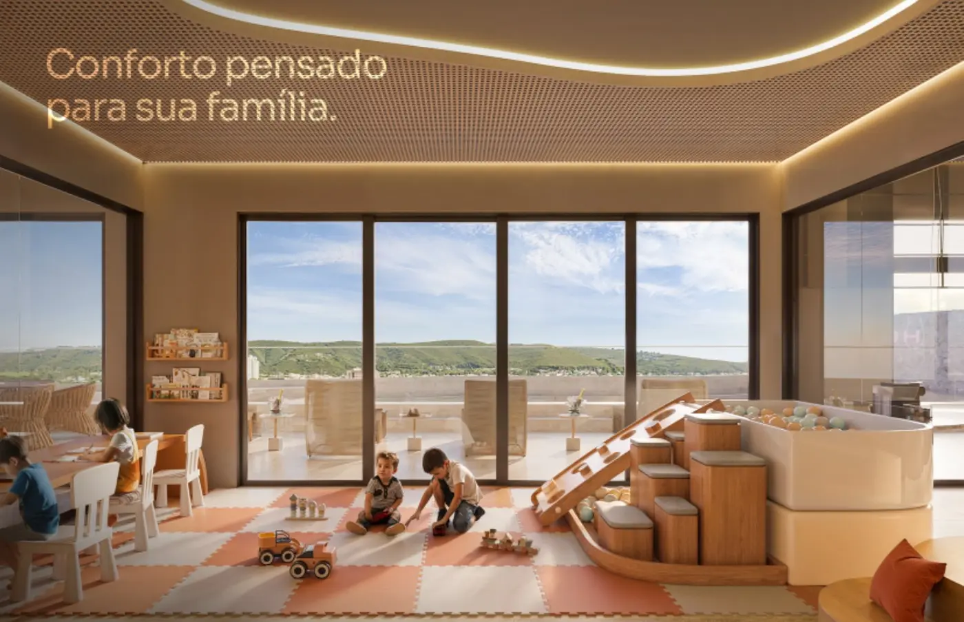 Brinquedoteca com vista